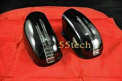 $155 • Buy Mercedes LED Mirror Covers W220 S500 S430 2003 2004 2005 2006 Black S55 S600 AMG