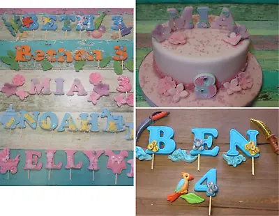 Edible Letters Age Handmade Birthday Christening Baby Shower Cake Toppers • £2