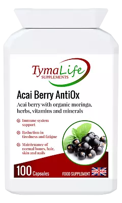 £8.99 • Buy Acai Berry AntiOx. Combination Antioxidant & Immunity Formula.100caps.SALE PRICE