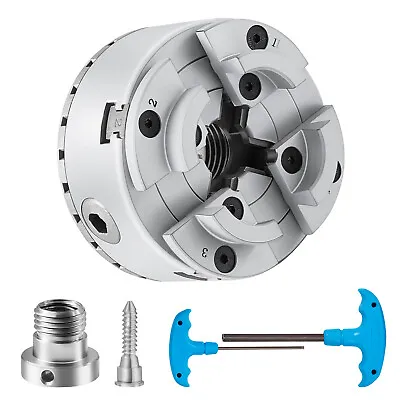 VEVOR KP2-3/4 Lathe Chuck 4-Jaw 2.75in Diameter Self-centering Grinding Milling • £51.59