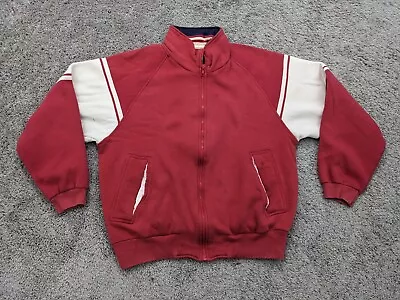 VINTAGE Nautica Competition Jacket Mens Medium Red Made In Hong Kong • $24.34