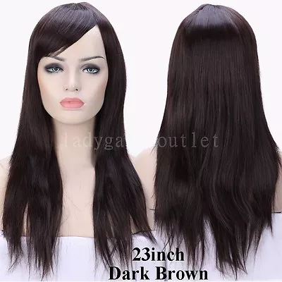 Women Lady Hair Wigs Long Curly Straight Wavy Synthetic Full Wig Cosplay Costume • $18.07