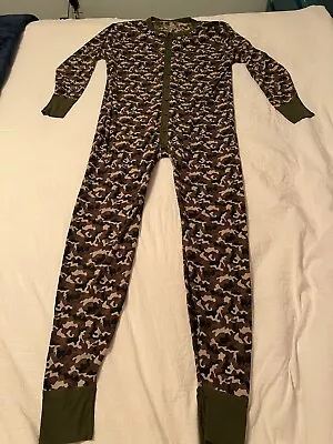 Men’s Hanes Union Suit Pajamas Camo Size L • $9.99