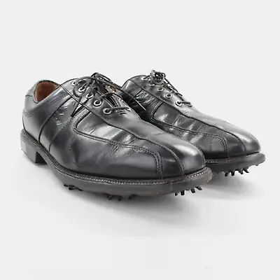 Footjoy FJ Icon Mens Size 9M Black Soft Spiked Golf Shoes 52088 • $29.99