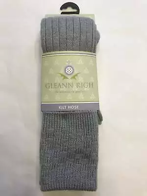 Mens Glenbeg Kilt Socks In Mid Grey • £20.99