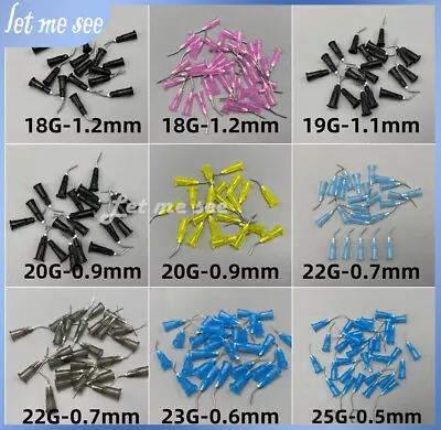 1000 Acid Etch Flow Irrigation Prebent Needle Tips Dental Dispensing Syringe Tip • $29.82