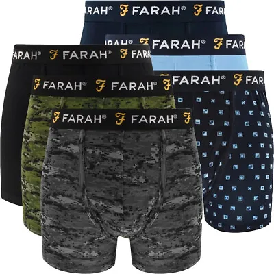 Farah Mens Boxer Shorts / Trunks - Assorted 6 Pack - All Sizes - 100% Genuine • £29.99