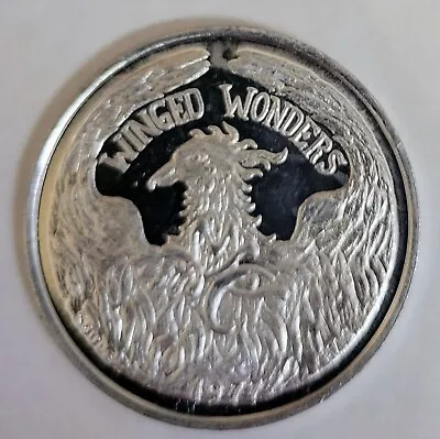 1977 Krewe Of COMUS / Winged Wonders  .Aluminum Mardi Gras Doubloon • $8.49