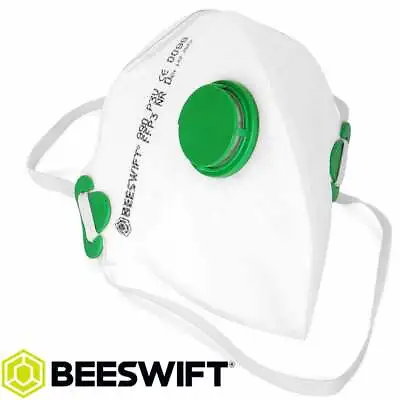 FFP3 Mask Dust Valve Valved Face Flat Fold P3 Filter Respirator Disposable N99 • £19.99