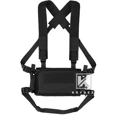 KRYDEX Tactical D3CR Chest Rig 5.56 7.62 Rifle Pistol Mag Pouch Placard Black • $54.95