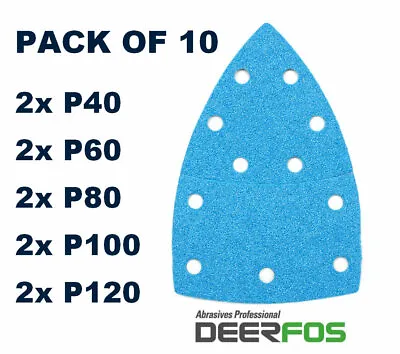 £8.95 • Buy Sanding Sheets Pads Delta For Bosch Sandpaper 100x150mm P40-P120 PACK OF 10