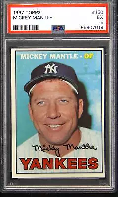 1967 Topps #150 Mickey Mantle PSA 5 • $415