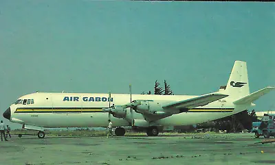 AIR GABON VICKERS VANGUARD Postcard Travel Flying Airplane • $3.95