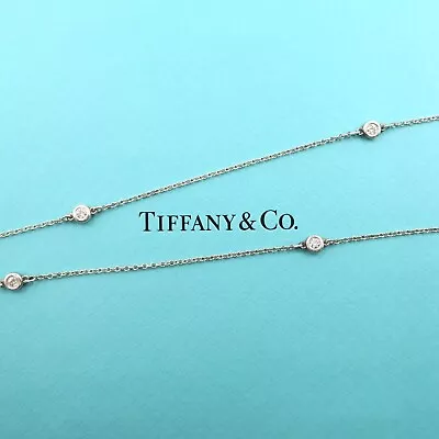 $2050 Tiffany & Co. Elsa Peretti Diamonds By The Yard Necklace 16 Inches .15cts • $1435