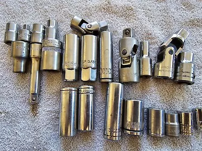 Stanley PROTO Vanadium SP Lot Of 23 Tools SOCKETS Extensions • $10