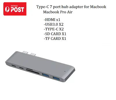 USB C USB-c Type-C HUB Adapter Dock 7-in-1 To HDMI Macbook Pro Air Windows PC • $19.95