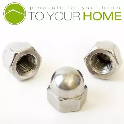 Dome Hex Nuts A2 Stainless Steel Acorn M3 M4 M5 M6 M8 M10 M12 DIN1587 • £2.19