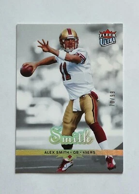 $19 • Buy Alex Smith Rookie 2006 Fleer Ultra PLATINUM Medallion SSP #'d /99 Utah 49ers 164