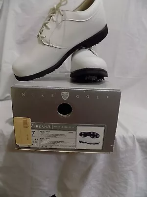 VTG NOS/New NIKE GOLF Verdana White Butcher Saddle II Golf Shoes Mens 7 • $69.99