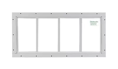 Shed Transom Window 10  X 23  Wht/Br/Blk Tempered Glas Playhouse Animal Shelter • $34.95