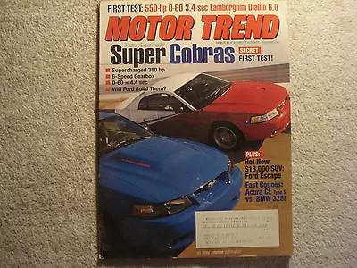 Motor Trend 2000 July Mustang Cobras Ford Escape XLT Lamborghini Diablo Acura  • $6.99