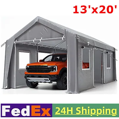 13'x20' Carport Canopy Carport Shelter Garage Heavy Duty Outdoor Party Shed Tent • $322.88