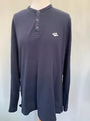 Long Sleeve Top Le Shark Size L Chest 42  Blue 100% Cotton Mens  • £10.39