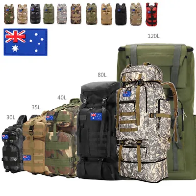 30L-120L Hiking Camping Bag Waterproof Backpack Outdoor Travel Luggage Rucksacks • $28.48