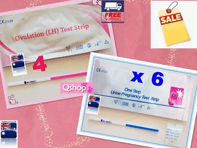 4 X Ovulation LH Test + 6 X Pregnancy HCG Urine Test Strips With FREE Postage • $8.88