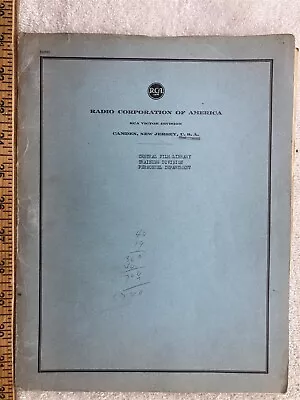 1940s RCA Radio Vintage Central Film Library Training Personnel Department • $16.99