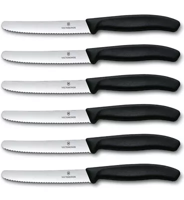 Victorinox Swiss Army Serrated Steak Knives Set 4.5 Inch Round Tip 6-Count • $39.99