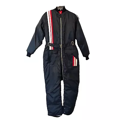 Snowmobile Vintage Snow Suit Removeable Hood One Piece Full Zip Blue NO SIZE TAG • $34.99