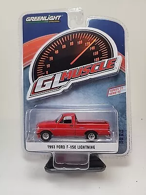 1:64 GreenLight *GL MUSCLE R22* Red 1993 Ford F-150 Lightning Pickup  *NIP* • $54.95