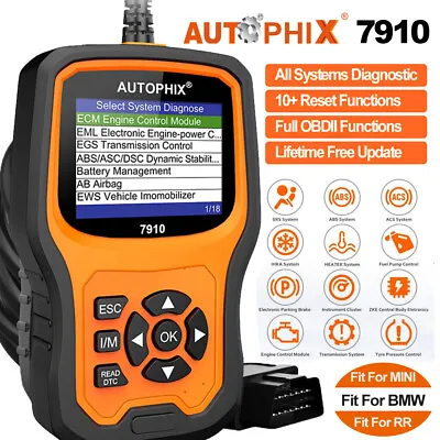 AUTOPHIX For BMW All System OBD2 Scanner Diagnostic Tool Battery Registration • $79.99