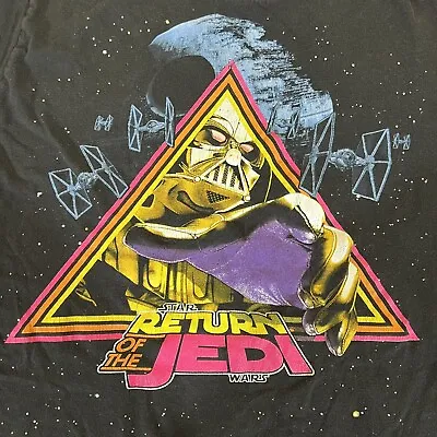 VTG 2000s Star Wars Return Of The Jedi T Shirt Medium Darth Vader Movie Promo • $39.95