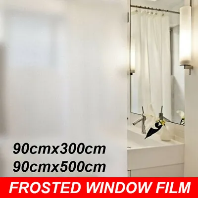 Sand Blast Clear Privacy Frosted Frosting Removable Window Glass Film 3M 5M AU • $16.99