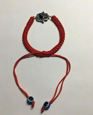 Pulsera De Hilo Rojo De La Mano De Fatima Con Ojo De Protección • $7.99