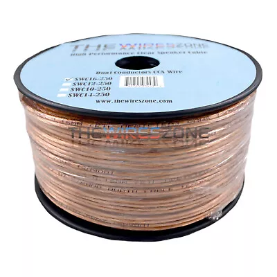$28.10 • Buy Clear Transparent 250' Ft 16 Gauge 16AWG Speaker Wire Cable For Car Home Audio