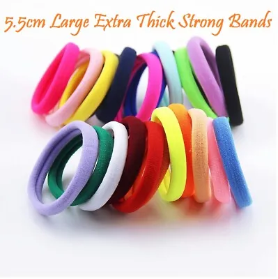 Extra THICK STRONG Women Girls School Hair Elastics Bobbles Bands (Fast Delivey) • £3.49