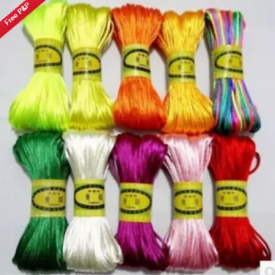 £2.02 • Buy 20Meter 3mm DIY Chinese Knot Satin Nylon Braided Macrame Beading Rattail Cords