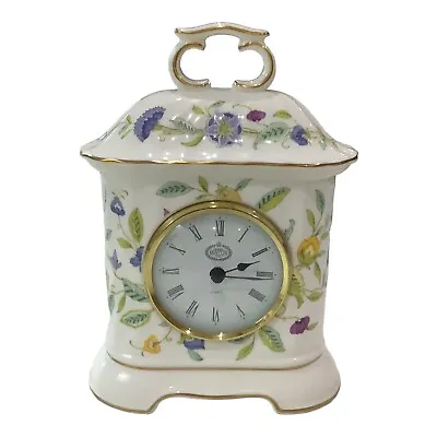 Minton Haddon Hall Blue With Gold Trim Mantle Clock • £24.99