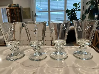 4  La Rochere  Footed Drinking Glasses Goblet France 5 1/4” • $24.99