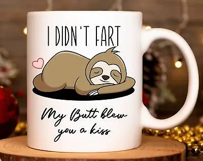 $26.99 • Buy Valentines Day Gift For Him Anniversary Gift For Boyfriend Funny Sloth Fart Mug