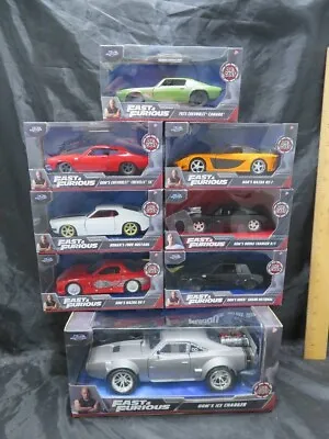 8 Fast & Furious Die-Cast Cars 1-1:24 Scale 7-1:32 Scale • $19.99