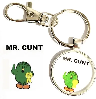 Funny Hilarious  Mr Men MR C*NT  Quality Keyring Bag Charm Gift • £6.99