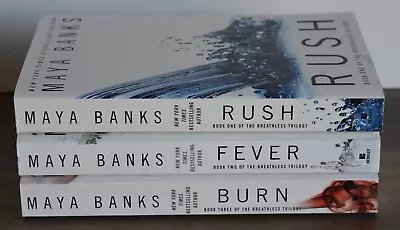 Maya Banks Complete Breathless Trilogy-Rush Fever Burn TPB/VGC • $12