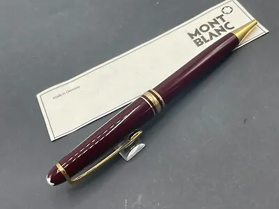 Montblanc Meisterstuck Classique Ballpoint Pen Bordeaux Gold 164R New (No Box) • $165