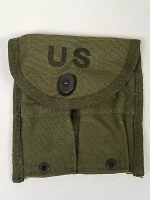  Us Gi 1950's M1 Carbine/garand O.d. Belt Pouch. • $19.95