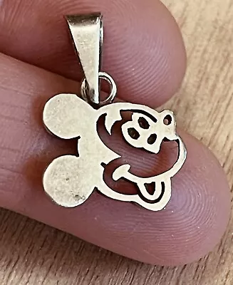 Sterling Silver Mickey Mouse Face Head Charm Pendant Mexico • $12