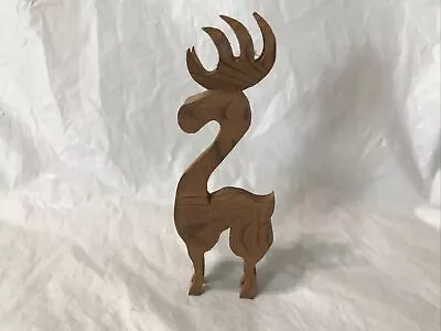 Vintage Wood Miniature Moose Figurine • $9.99